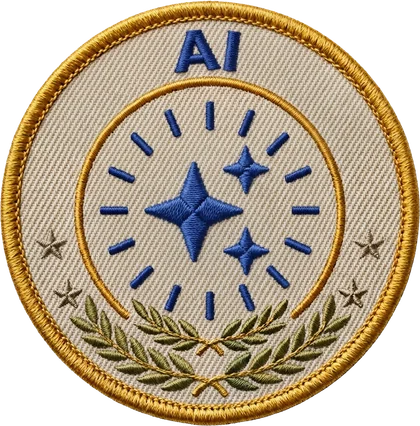 Embroidered patch: AI